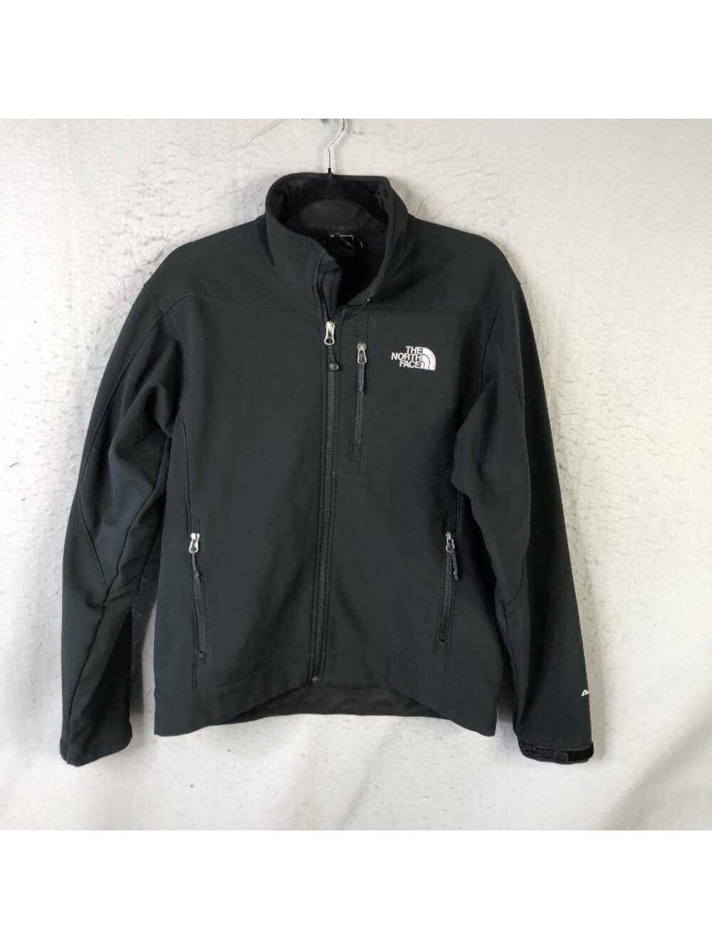 The North Face Softshell Jacket Mens Small Black Apex Full Zip Windbreaker - Picture 1 of 15
